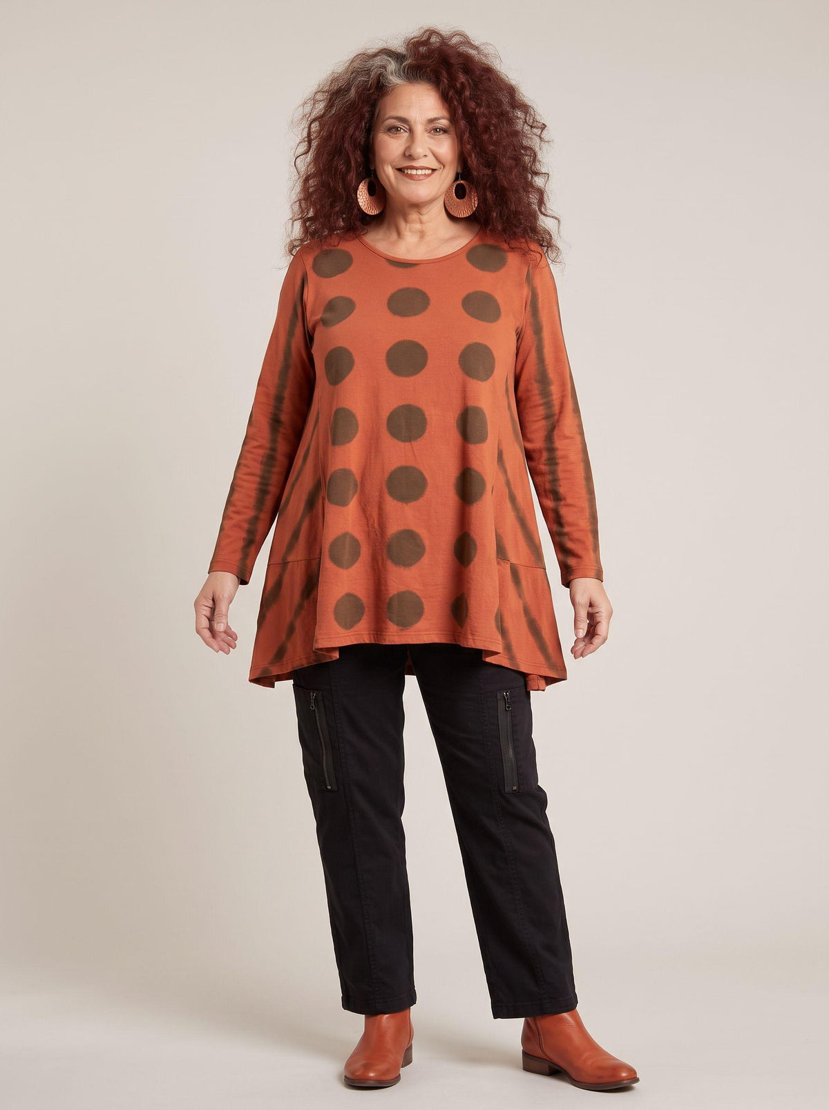 stijlvol gestreept polka dot shirt 8326aw - Moonshine