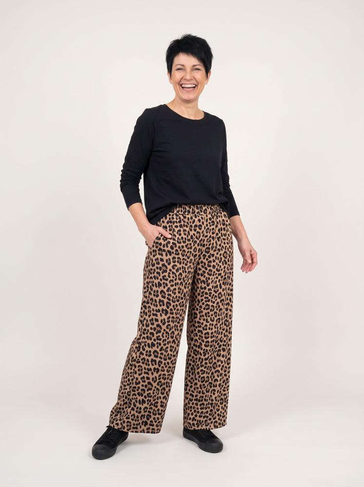 trendy dierenprint culotte broek 826122 - wendy trendy