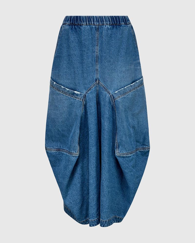 trendy denim culotte broek ap711aw - Alembika