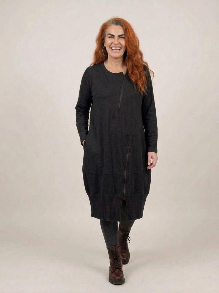 casual katoenen jurk met rits 2426008 - Sinne Design