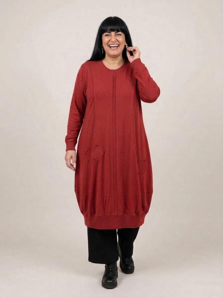 comfortabele katoenen jurk met zakken 2426000 - Sinne Design