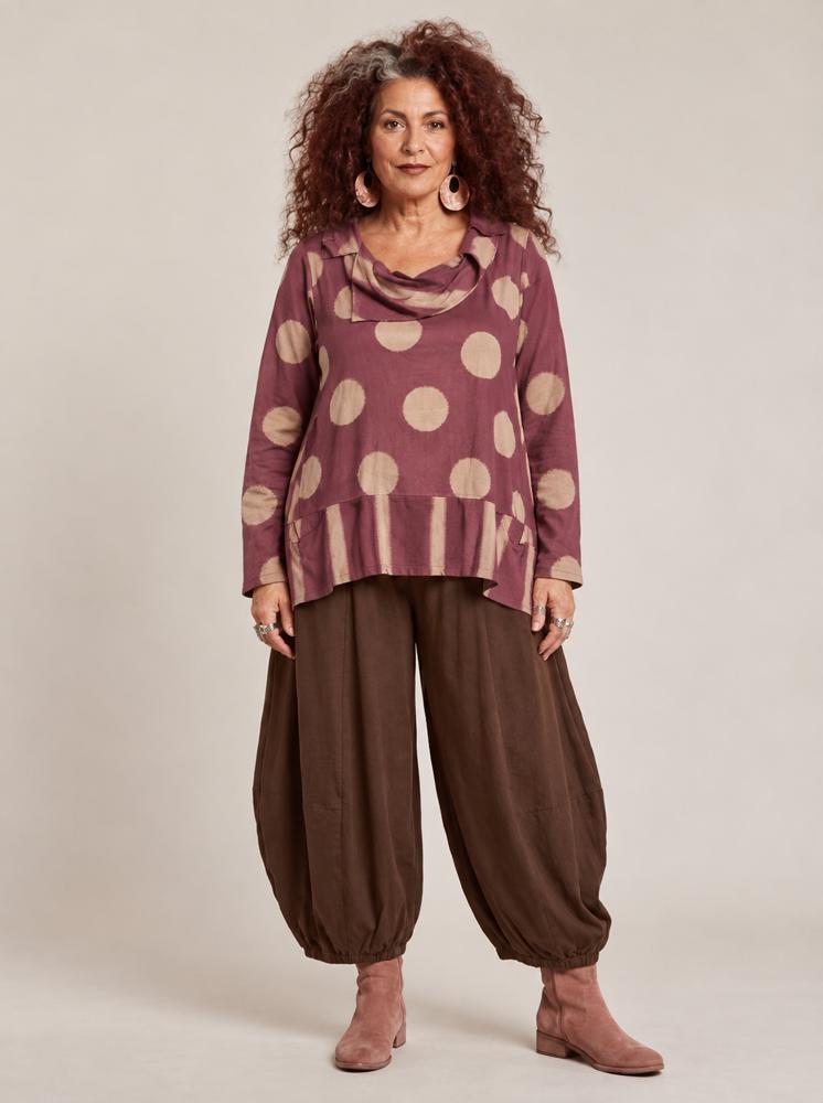elegante stippen katoenen shirt 8334aw - Moonshine