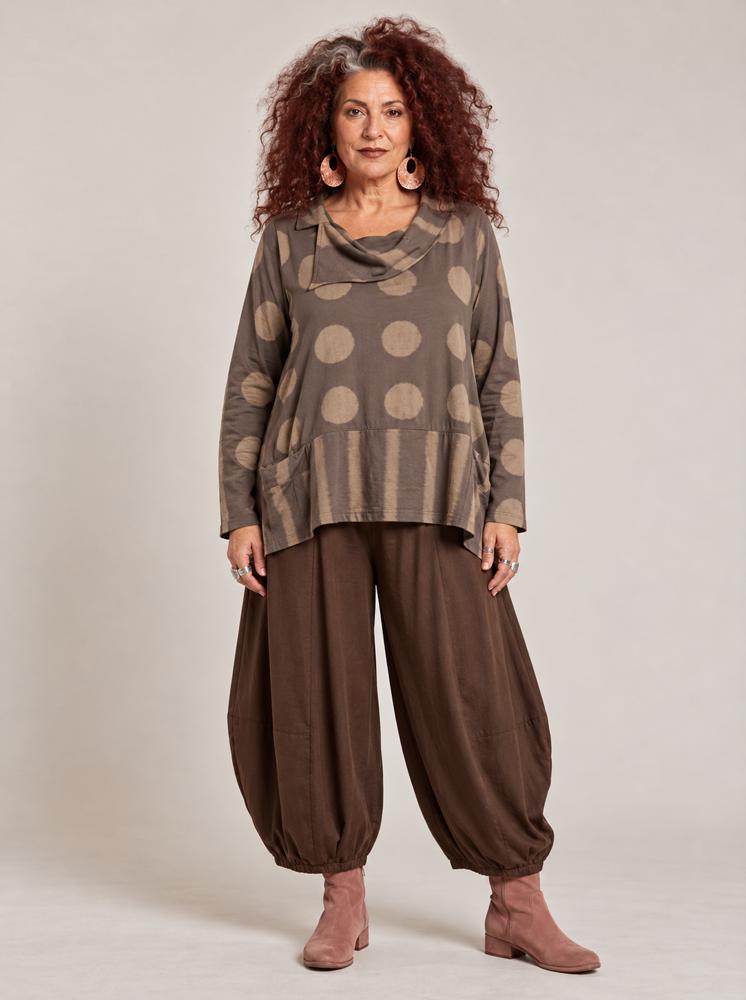 elegante stippen katoenen shirt 8334aw - Moonshine
