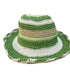 gestreepte gehaakte zomerhoed in groen en wit - 00026233 - Alexandr&