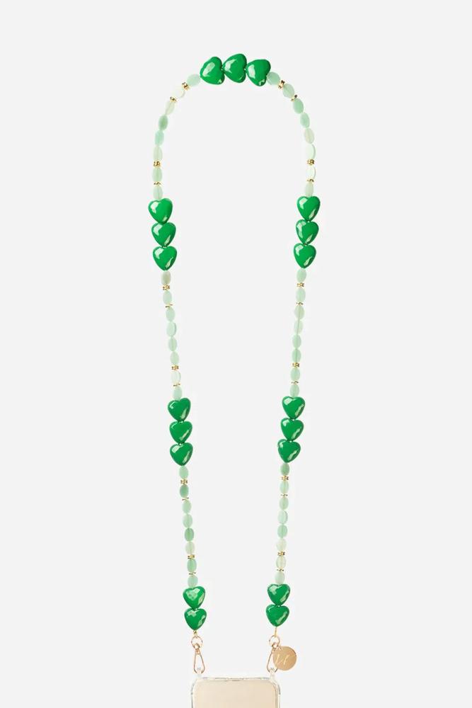 hartjes telefoonketting met kralen le314899 - La Coque Française