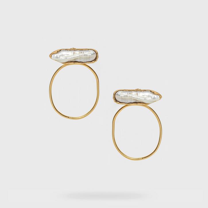 oorbellen met parel "columbine" 308861 - Katerina Vassou