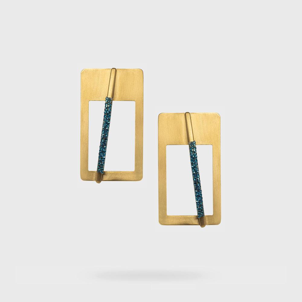 oorbellen met kristallen "cactus" 308879 - Katerina Vassou