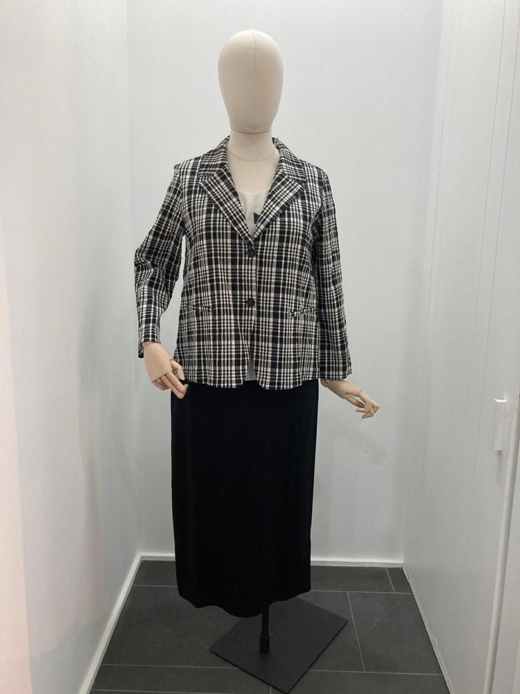 geruite vest met knoopsluiting c816sa - Neirami