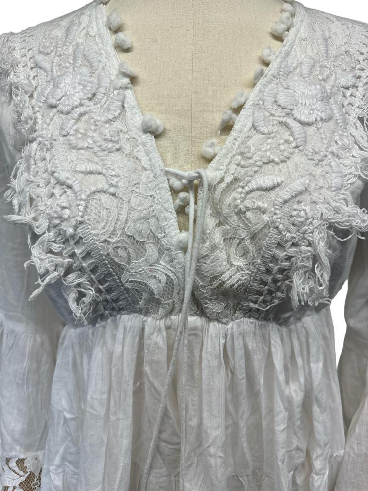boho-chique kanten tuniekjurk cv1022 - Antica Sartoria