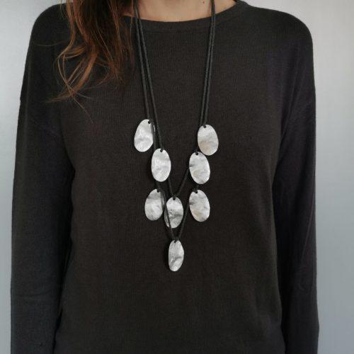 ovale halsketting met hangers 09427 - Rosanna de la Riva