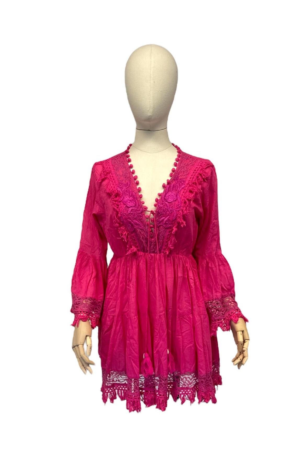 boho-chique kanten tuniekjurk cv1022 - Antica Sartoria