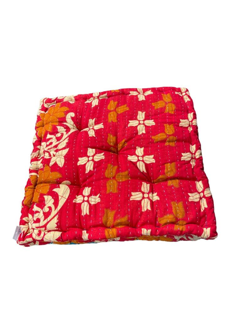 chair pad vintage kantha 45x45 - Heavenlywell