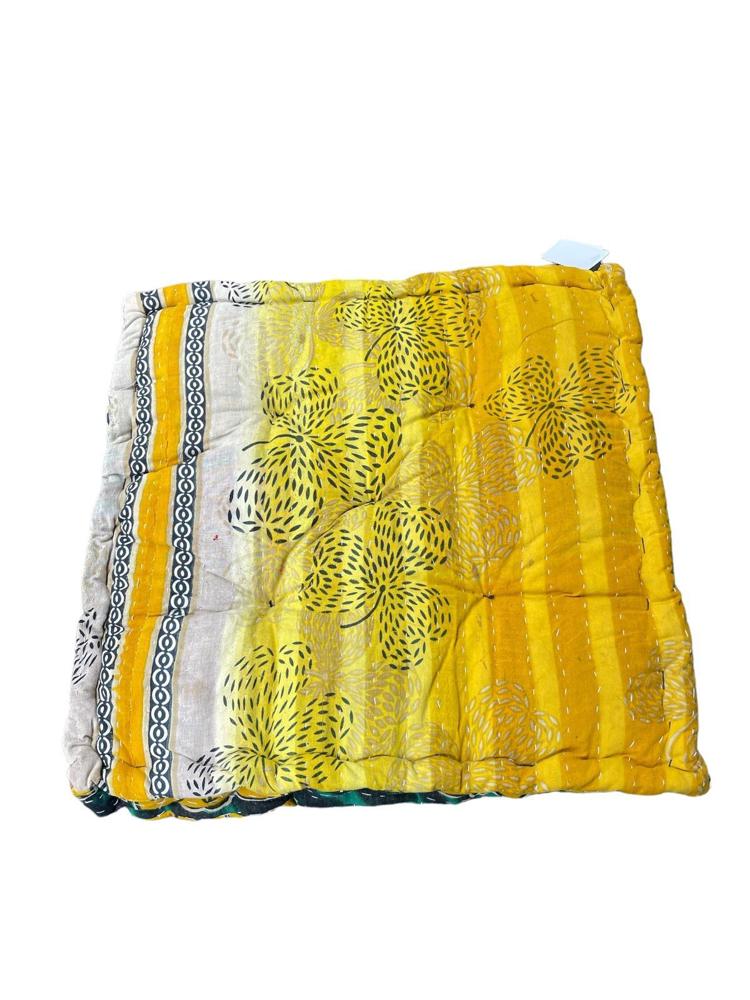 chair pad vintage kantha 45x45 - Heavenlywell