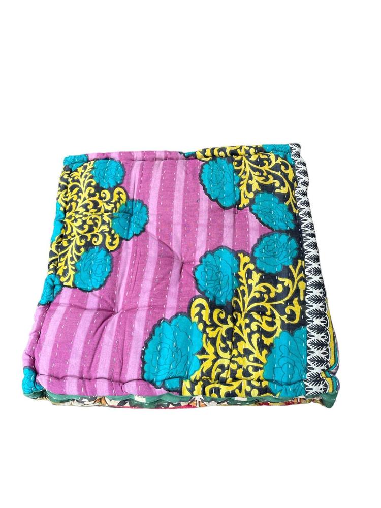 chair pad vintage kantha 45x45 - Heavenlywell