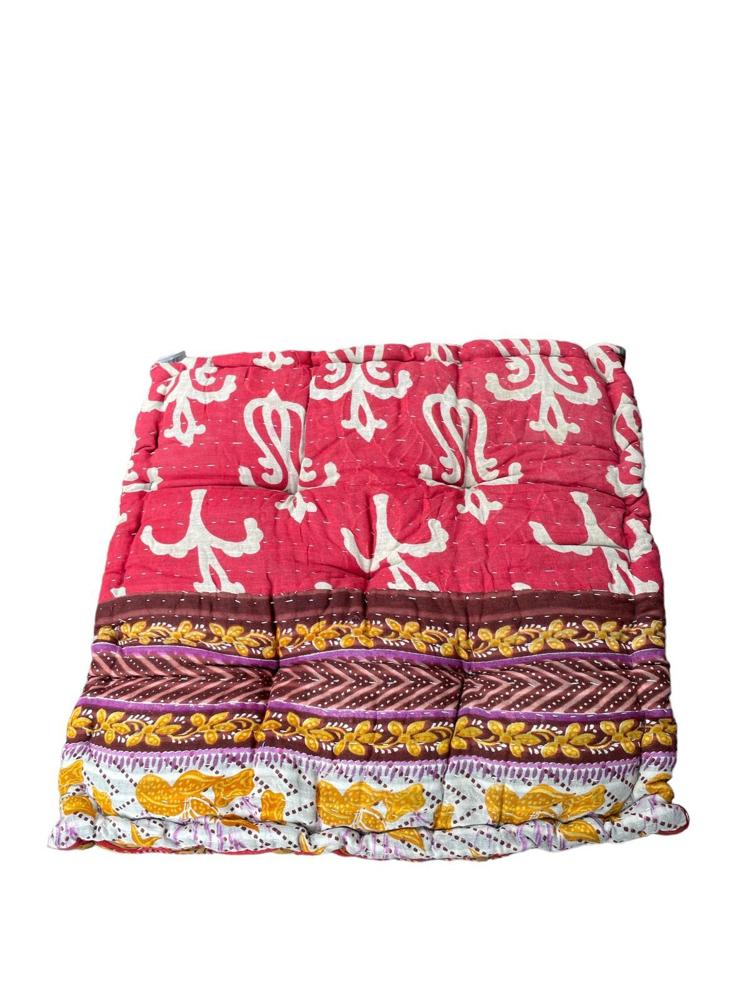 chair pad vintage kantha 45x45 - Heavenlywell