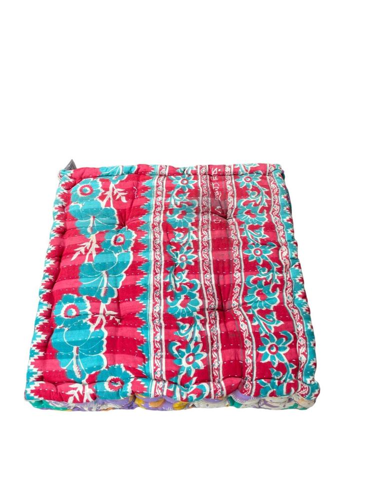 chair pad vintage kantha 45x45 - Heavenlywell