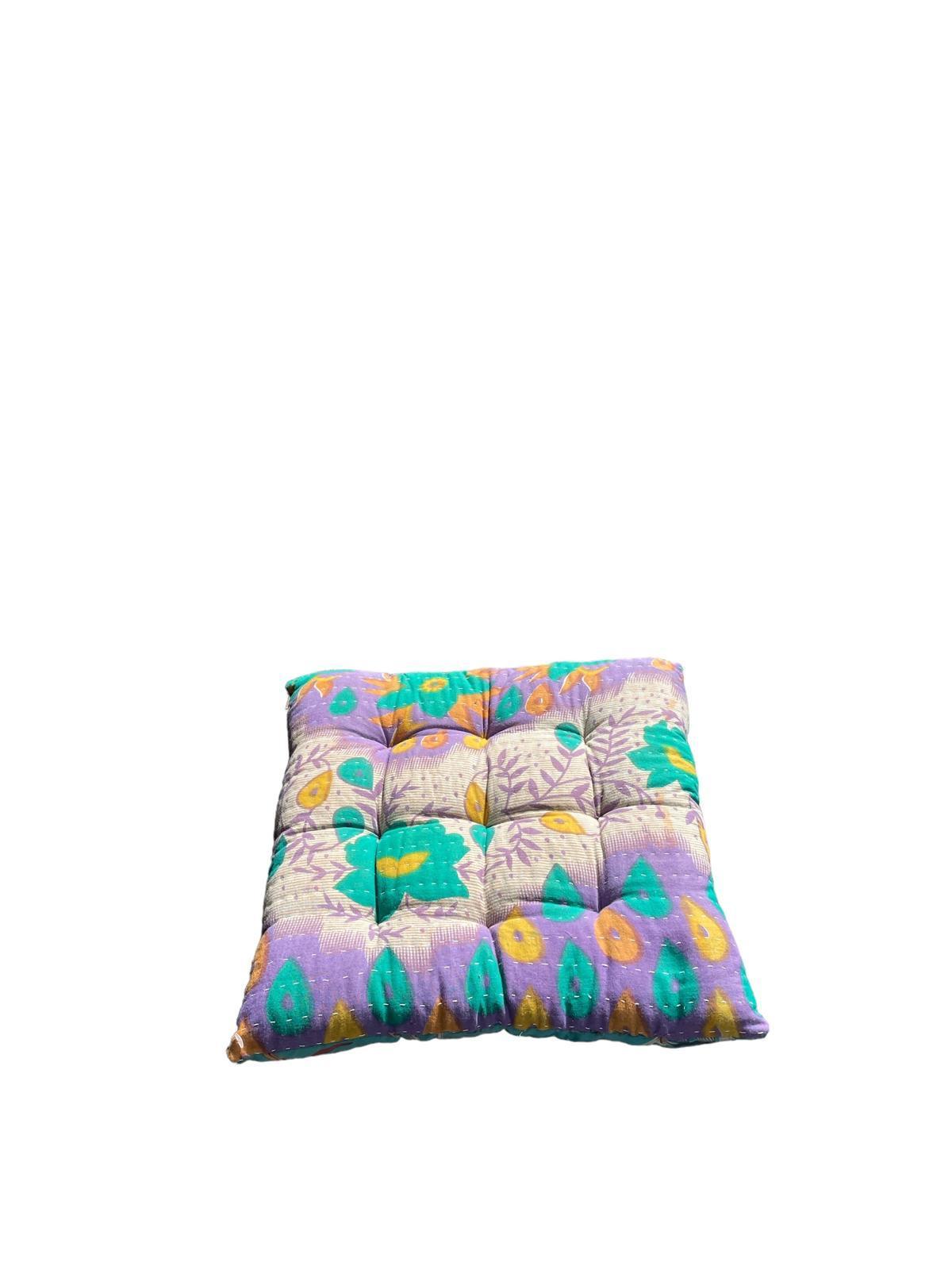 seat pad vintage kantha 40x40 - Heavenlywell