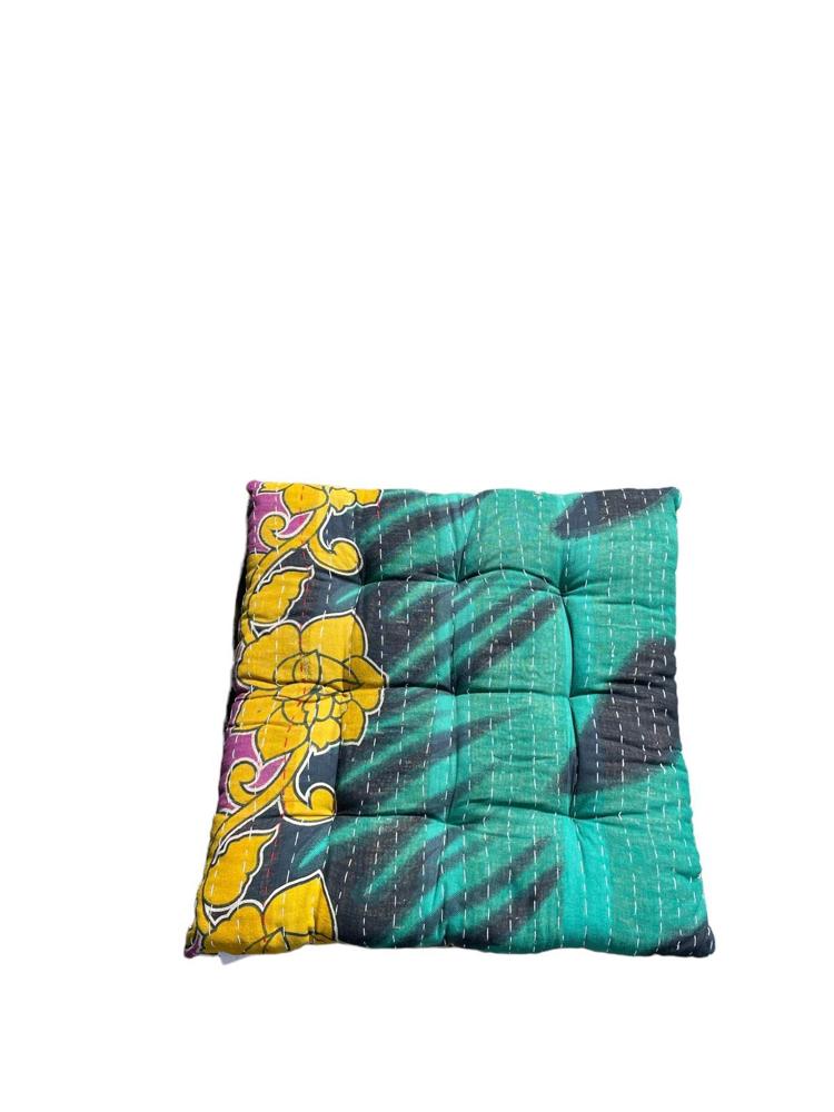 seat pad vintage kantha 40x40 - Heavenlywell