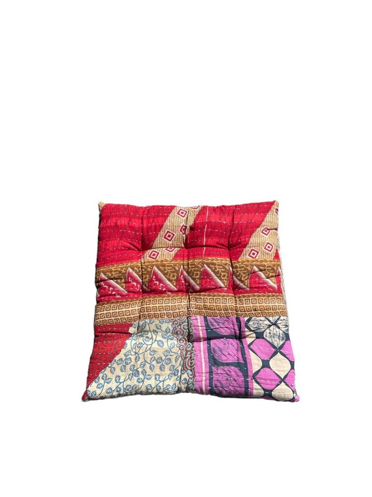 seat pad vintage kantha 40x40 - Heavenlywell