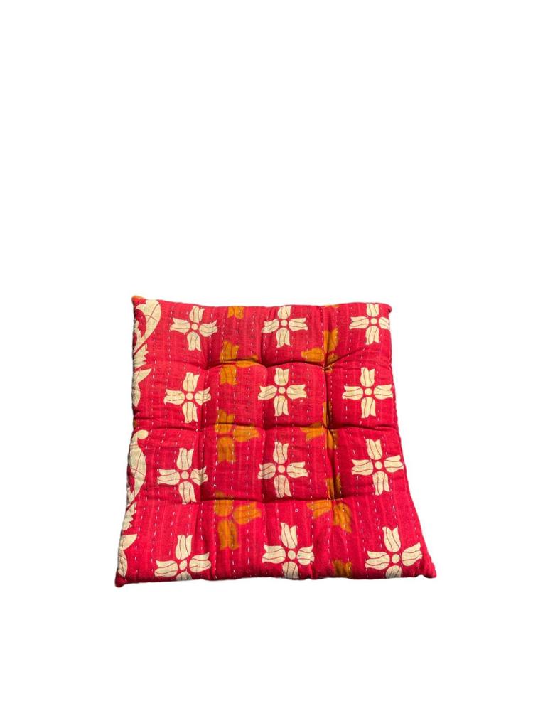 seat pad vintage kantha 40x40 - Heavenlywell