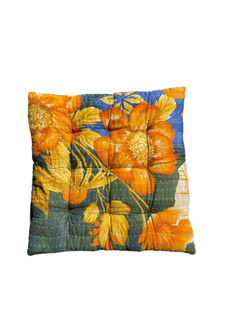 seat pad vintage kantha 40x40 - Heavenlywell