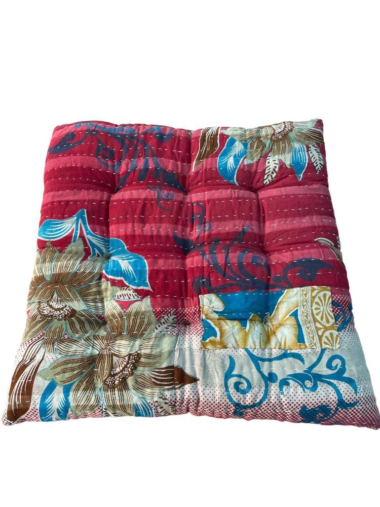 seat pad vintage kantha 40x40 - Heavenlywell