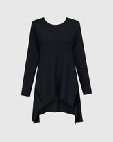 asymmetrische shirt met lange mouwen at624 - Alembika