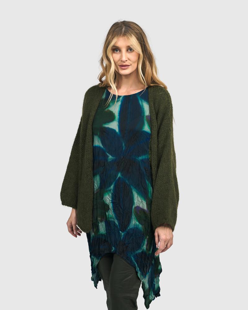 exotische bladerprint asymmetrische tuniek at602 - Alembika