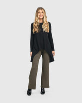 asymmetrische shirt met lange mouwen at624 - Alembika