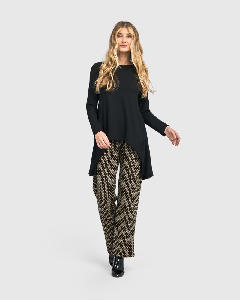 asymmetrische shirt met lange mouwen at624 - Alembika