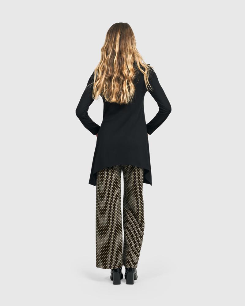 asymmetrische shirt met lange mouwen at624 - Alembika