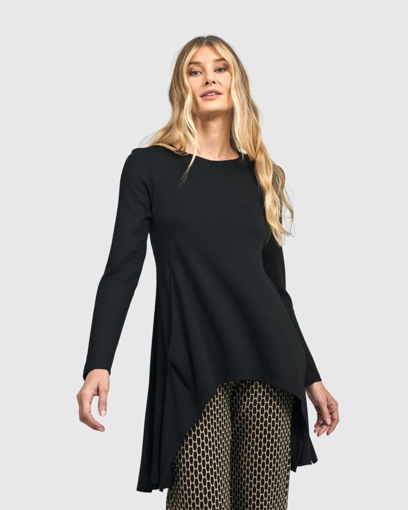 asymmetrische shirt met lange mouwen at624 - Alembika