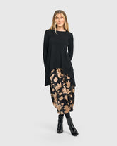 asymmetrische shirt met lange mouwen at624 - Alembika