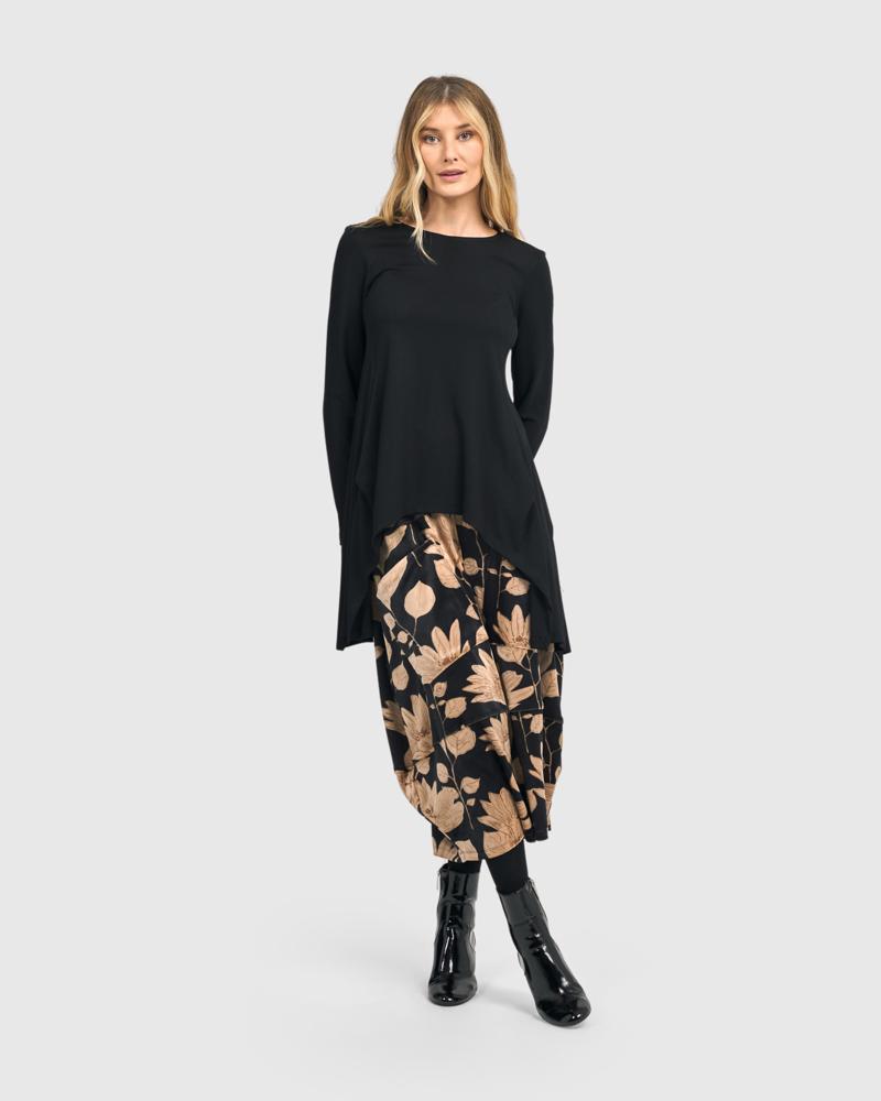 asymmetrische shirt met lange mouwen at624 - Alembika