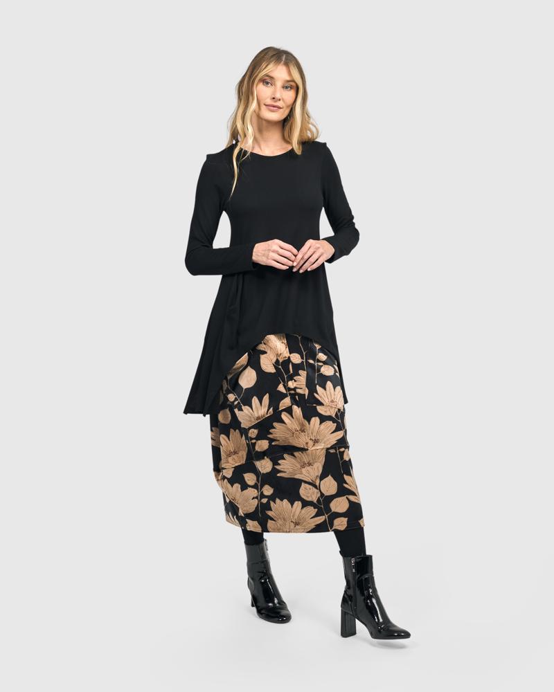 asymmetrische shirt met lange mouwen at624 - Alembika