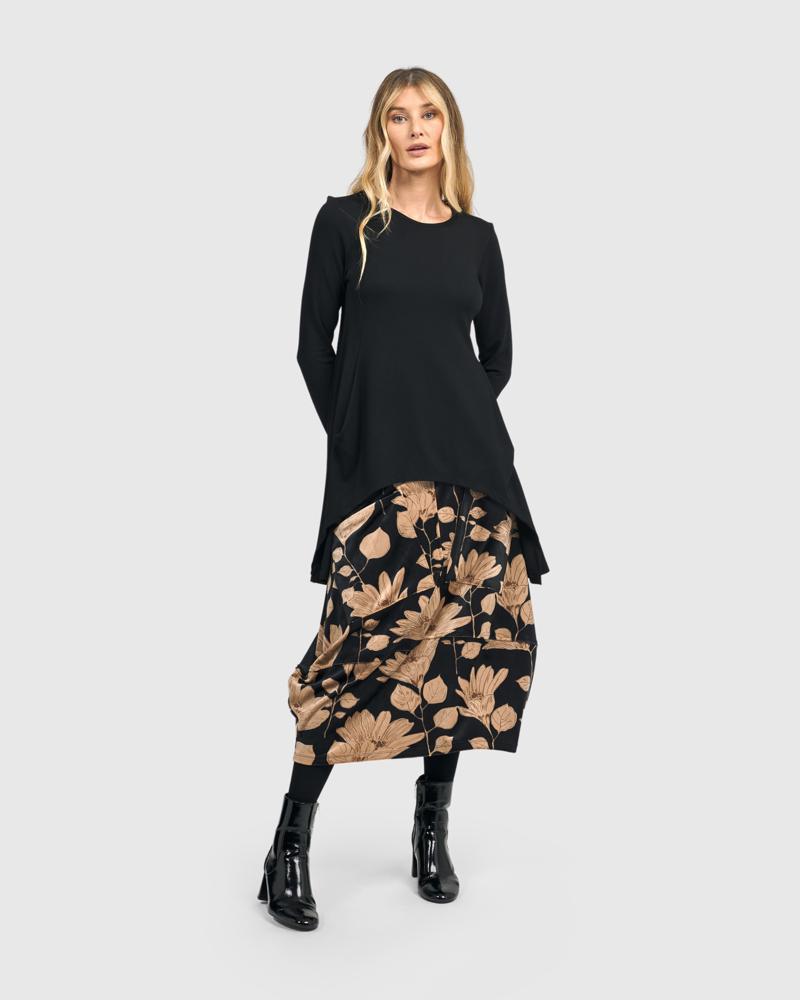 asymmetrische shirt met lange mouwen at624 - Alembika