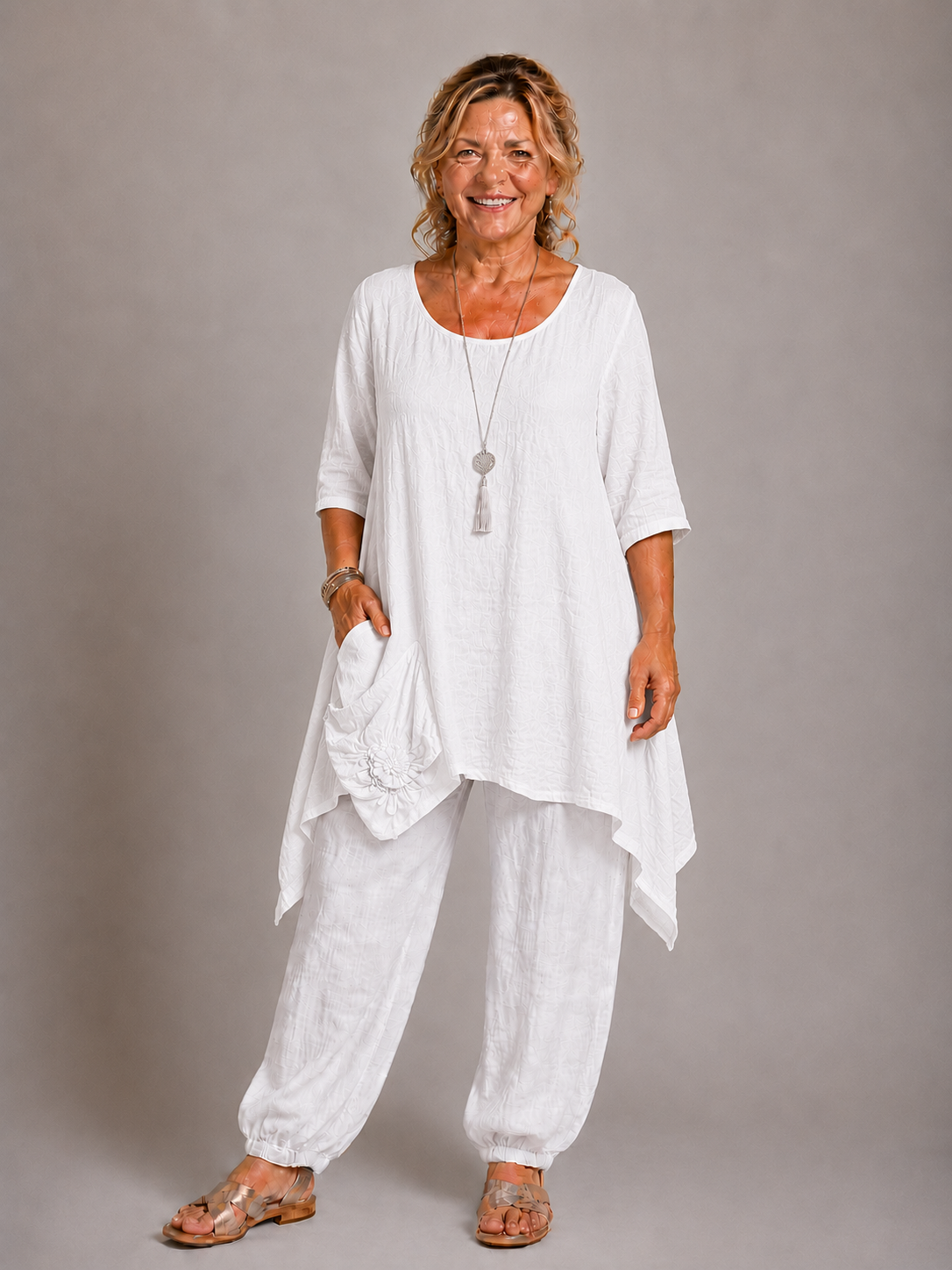 stijlvoll asymmetrisch shirt 7528ss26 - Moonshine