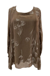 elegant shirt met bloemen print 2915 - Moonshine