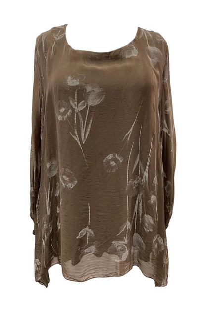 elegant shirt met bloemen print 2915 - Moonshine