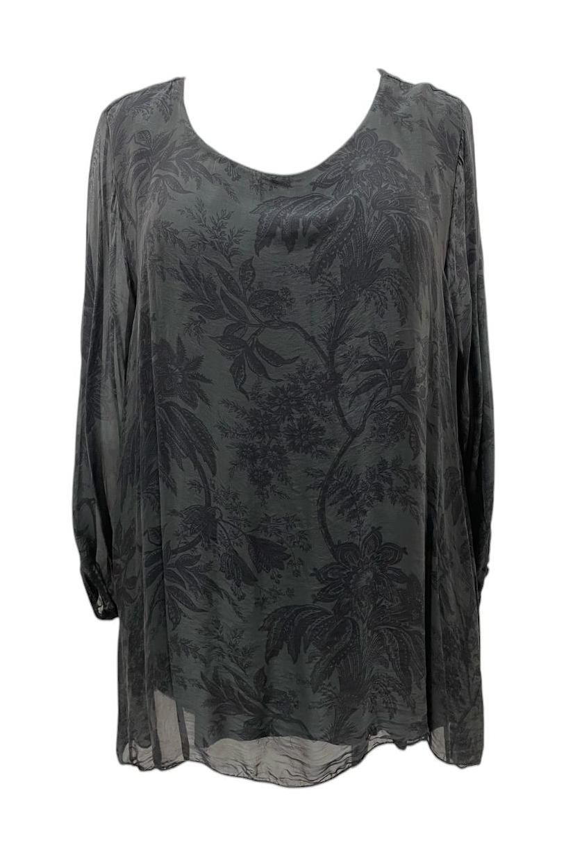 elegant shirt met bloemen print 2915 - Moonshine