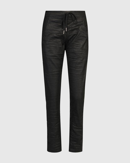 gestikte jogger broek met trekkoord sp819b - Alembika