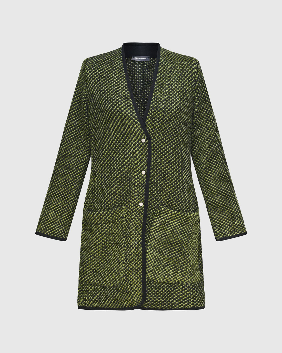 gestructureerde jas met grafisch patroon aj711 - Alembika