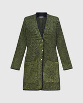 gestructureerde jas met grafisch patroon aj711 - Alembika