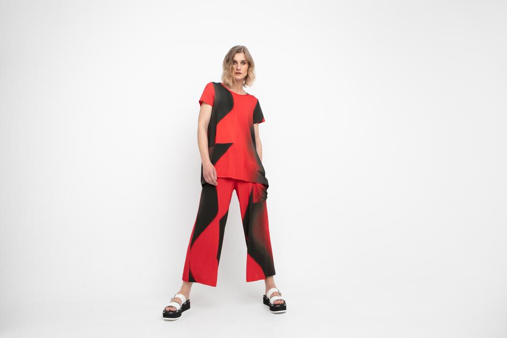 broek met opvallend artistiek ontwerp 850558 - Ozai N Kü