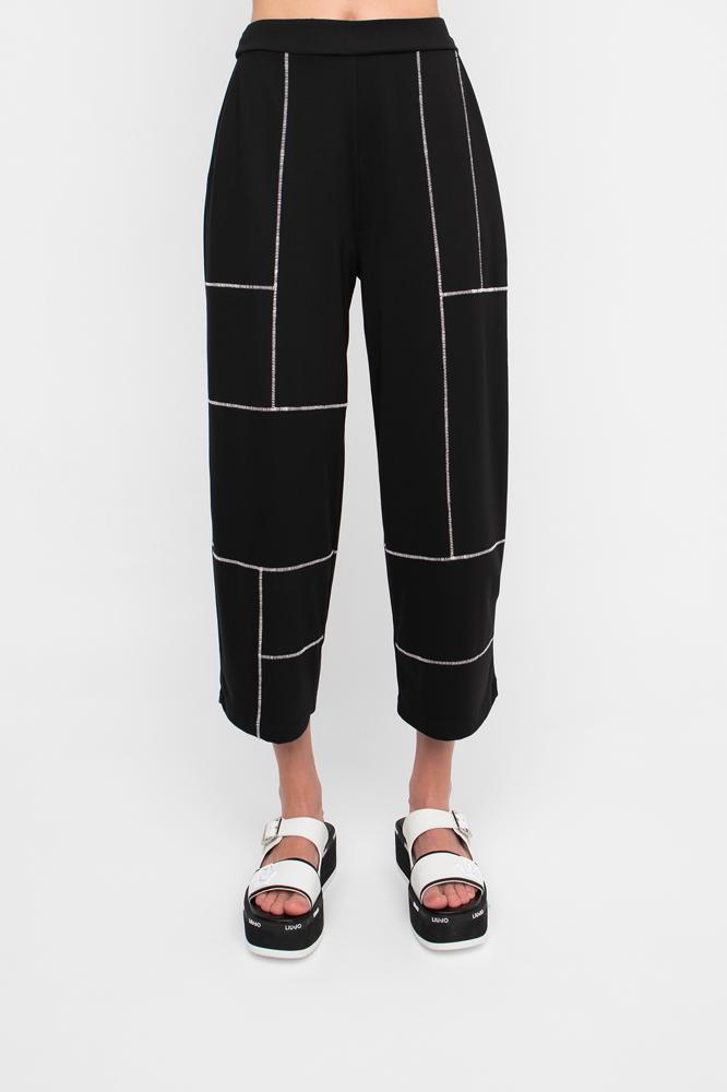 broek met contrasterende stiksels 850594 - Ozai N Kü