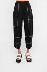 broek met contrasterende stiksels 850594 - Ozai N Kü