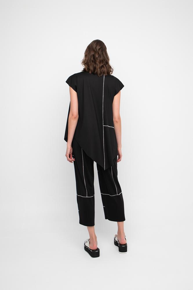 broek met contrasterende stiksels 850594 - Ozai N Kü