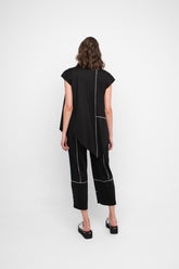 broek met contrasterende stiksels 850594 - Ozai N Kü