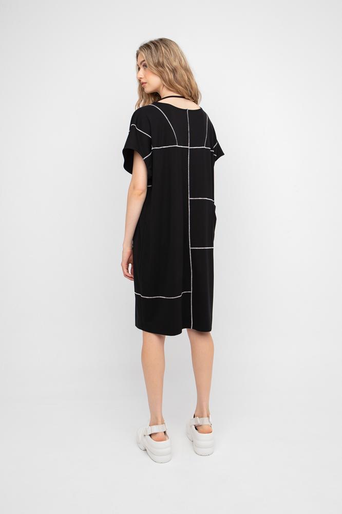 jurk met contrasterende stiksels 850634 - Ozai N Kü