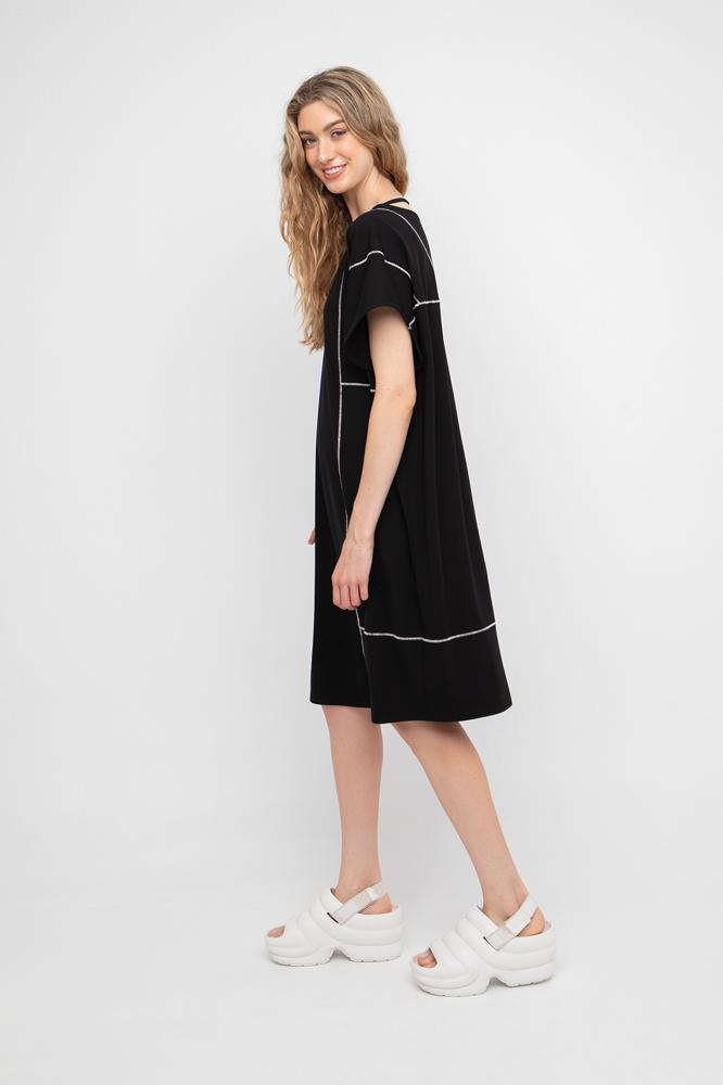 jurk met contrasterende stiksels 850634 - Ozai N Kü